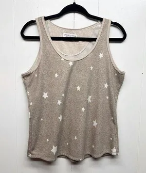 Live Love Lounge Star Print Women's Tank Sweater Size XL Stretch thumbnail 1