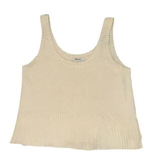 Madewell Knit Sweater Tank Top Ivory Cream Size L Style MN2957 thumbnail 1