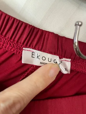 Ekouaer Women's Satin Pajama Sleep Shorts Red Black Lace Trim XL Lounge Sleepwea thumbnail 4