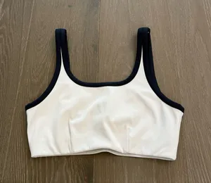 Splits59 White & Navy Blue Sports Bra thumbnail 1