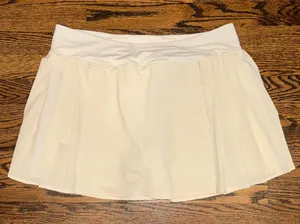 Lululemon Side-Pleat HR Tennis Skirt White Women's 10 thumbnail 1