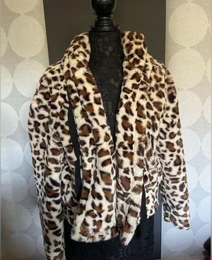 Cheetah fur jacket Brown thumbnail 1