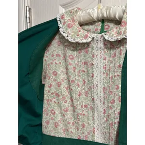 Vintage Cottagecore Prairie Floral Maxi Dress Matching Vest Retro Teacher Indie thumbnail 5