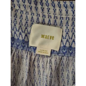 Maeve Women's Blue and White Blouse thumbnail 4