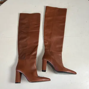 NWT MANGO- Roma Knee High Leather Brown Size 9 thumbnail 2