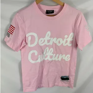 Detroit Culture Pink Short Sleeve Graphic Tshirt Size Small thumbnail 1