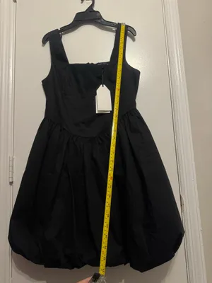English Factory Women's Poplin Square Neck Bubble Hem Dress Size Small thumbnail 9