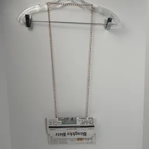 Befet Bay Newspaper Print‎ Envelope Clutch Crossbody Bag Gold Chain White Black thumbnail 2