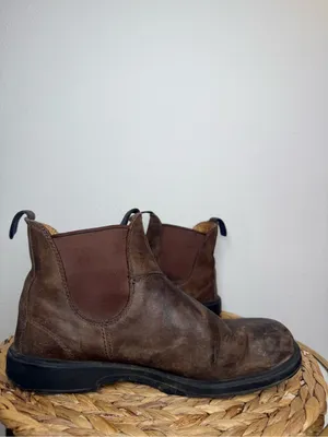 AS IS Blundstone Boot 584 Chelsea Boots Rustic Brown Leather PLAY No Insoles thumbnail 3