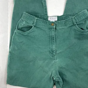 Vintage Dark Green High Waisted Tapered Leg Jean Trouser thumbnail 3