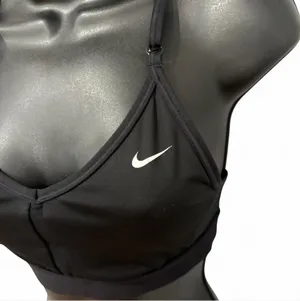 Nike Womens Dri Fit Swoosh Sports Bra Non-padded White Size S thumbnail 2