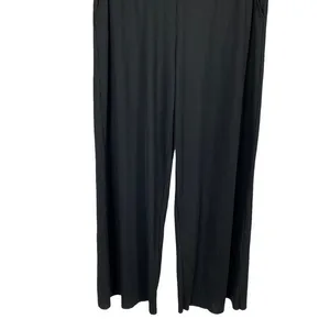 Gina Tricot Pants Small Black Wide Leg Minimalist Workwear Chic Lounge thumbnail 3