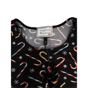 Allison Brittney Long Sleeve Womens Black Multi Christmas Print‎ Festive Holiday thumbnail 5