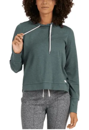 VUORI Halo Essential DreamKnit Green Pullover Cropped Hoodie Womens Small thumbnail 1