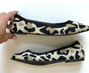 Mia Ballerina Pointed Stretch Flats Animal Print Tan Size 6 NEW thumbnail 5