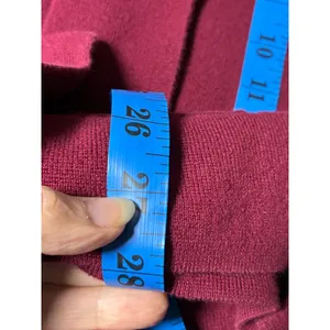 J.Crew Shawl Collar Open Front Cardigan Cotton Knit Burgundy Womens Medium M thumbnail 7