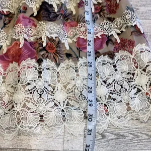 NWT!! For Love & Lemons Floral Silk Lace Cadence Boho Dress Size Medium thumbnail 13