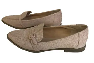 Tinstree Pale Pink Tweed Pointed Toe Slip On Flats Buckle Loafer Shoes Womens 8 thumbnail 7