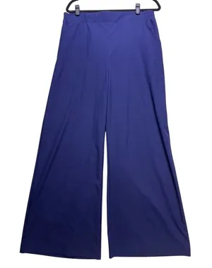 Fabletics Downtown Wide Leg Pant Women XL Purple Relaxed Fit Sweat Wicking Sport thumbnail 1