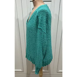 Anthropologie Pilcro Women's Medium Green Oversized‎ Textured Slouchy Sweater thumbnail 6