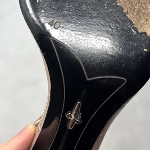 Cesare Paciotti Vintage Y2K Dagger Bow Croc Open Toe Stiletto Sandal Heels 40 thumbnail 14