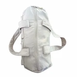 Primark Beige Nylon Duffel Bag with Dual Zipper Pockets thumbnail 4