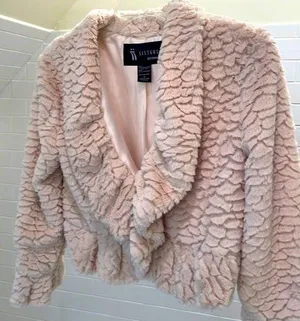 Faux Fur cropped coat thumbnail 1