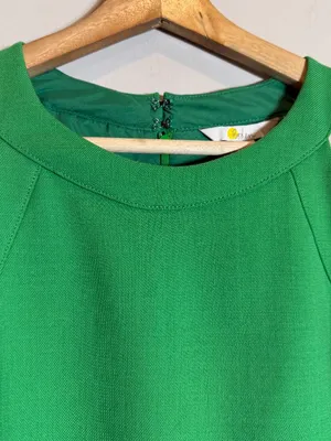 Boden Sleeveless Mini Shift Dress Women's 8R Kelly Green Preppy Cocktail Career thumbnail 9