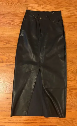 Olivaceous Leather Skirt thumbnail 1