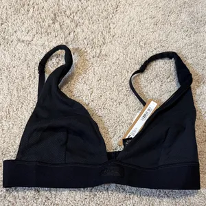 Skims cotton rib plunge bralette- soot NWT small thumbnail 3