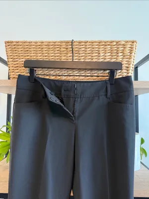 Express Black Low-Rise Capri Woven Career Dress Pant Trouser, 6 thumbnail 5