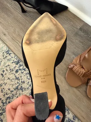 Marc Fisher Pointed Black Toe Heels thumbnail 4