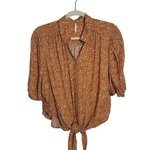 NWOT Free People Celia Printed Top Sz. M thumbnail 2