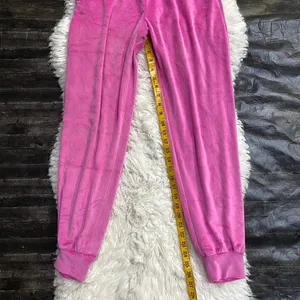 Victoria'S Secret Hot Pink Velour Velvet On Point Jogger Sweatpants Drawstrings thumbnail 6