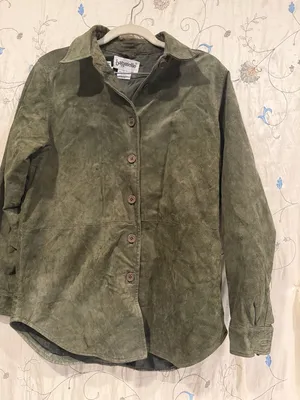 bagatelle Olive Green Suede Button-Front Jacket thumbnail 3