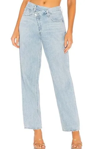 AGOLDE Criss Cross Upsized Jeans size‎ 25 Straight Leg High Rise thumbnail 1