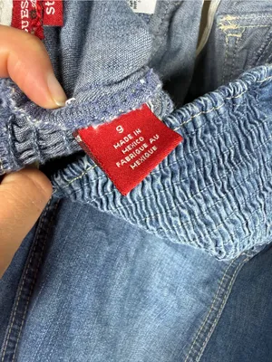 Y2K Vintage Guess Sexy Button Down Denim Mini Dress Size 9 thumbnail 7