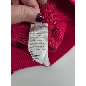 Free People Sweater Womens L Pink Moonbeam Pullover V-Neck Balloon Sleeve Knit‎ thumbnail 5