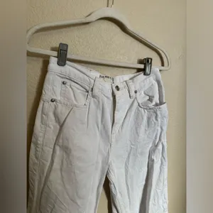 Free People‎ We The Free Tinsley Baggy High Rise Jean Size 26 in Optic White thumbnail 5