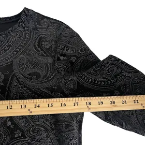 White Stag Vintage‎ 90s Small Fairy Grunge Sparkle Black Whimsigoth Paisley Top Witchy thumbnail 7