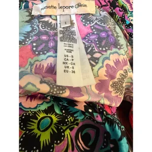 Nanette Lepore Swim Floral Paisley Cover Up Dress Pink Turquoise Small Y2K boho thumbnail 6