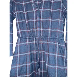 Prana Loop to Pines Organic Cotton Flannel Dress Blue Womens‎ Sz S Relaxed Plaid thumbnail 4