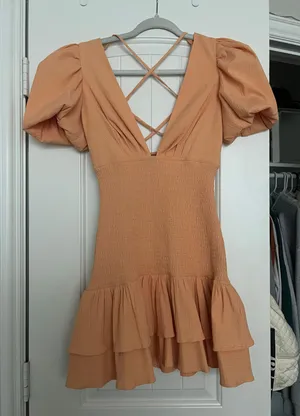 LA DEVOTEE DRESS PEACH thumbnail 5