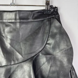 Boutique DO+BE Black Ruffle Faux Leather Mini‎ Skort S thumbnail 5