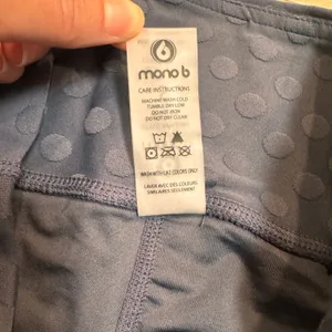 Mono B Women's Activewear Biker Shorts Blue Polka Dot High Waist Size‎ Small S thumbnail 4