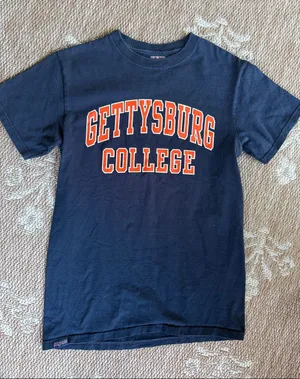 Jansport Navy Short‑Sleeve Gettysburg College Tee with Orange Lettering thumbnail 1