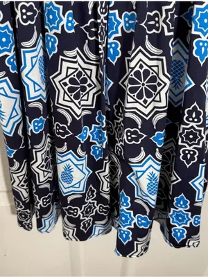 Anthropologie Hutch Pineapple Print Romper Size Small Blue Black Tropical thumbnail 6