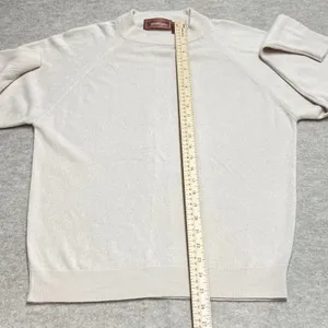 Vintage Made in USA Worthington Cream Crewneck Sweater Raglan Sleeve Sz‎ L EUC thumbnail 5