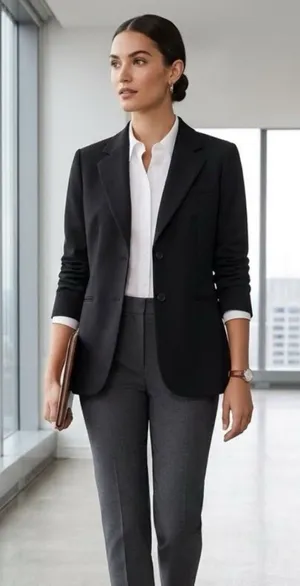 Theory Wool Blazer Black Size 12 Minimalist Quiet Luxury Old Money Jacket chic thumbnail 1