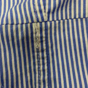 Striped Blue and White Poplin Lace Up Corset Tank Top Size 1X thumbnail 12